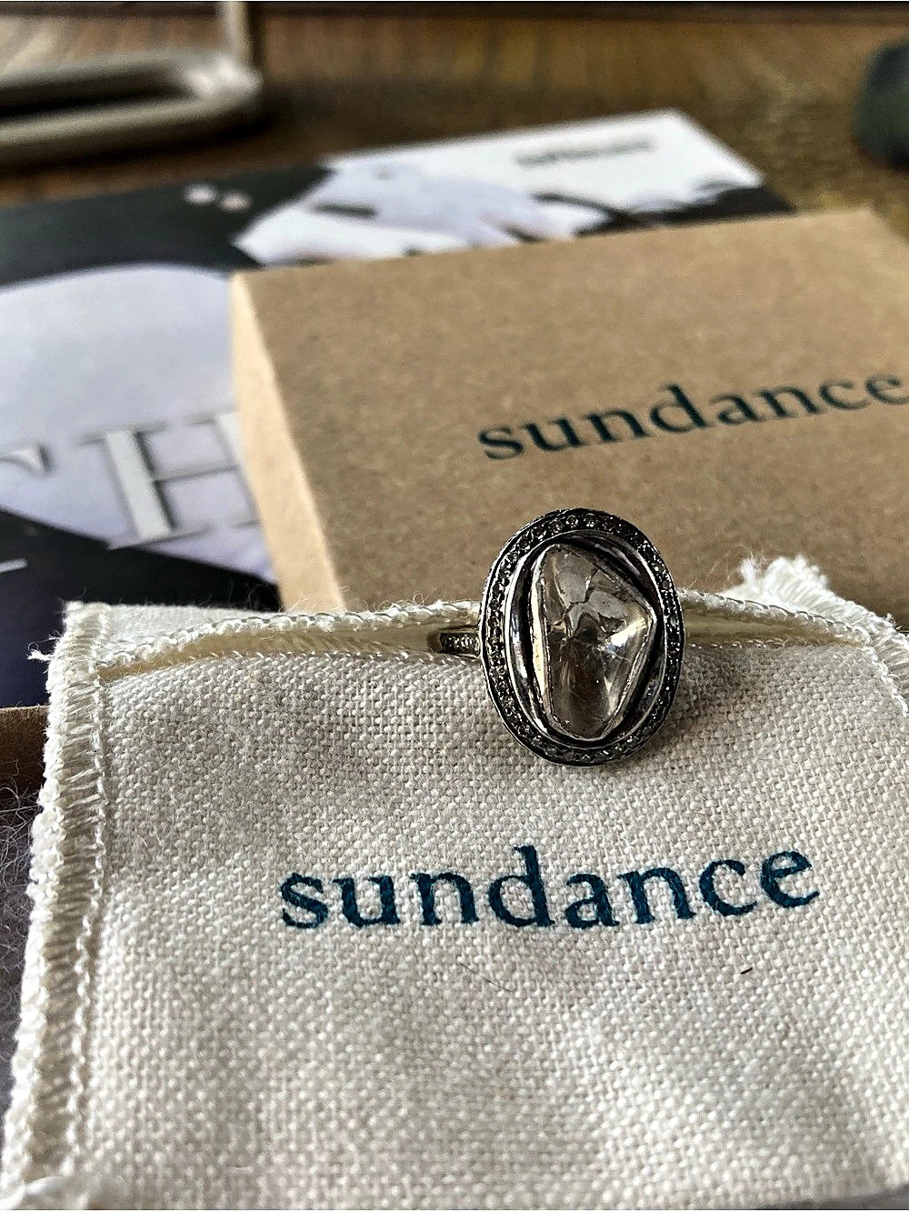 Sundance Polki and Pave Diamond ring